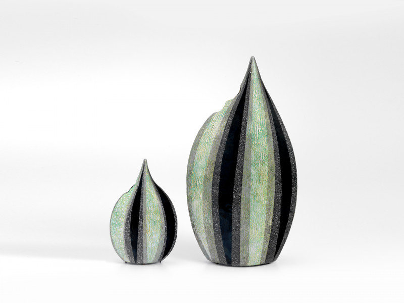 enamel Green Vases 01