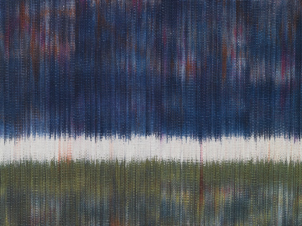 Bluegreen Ikat hanging 02