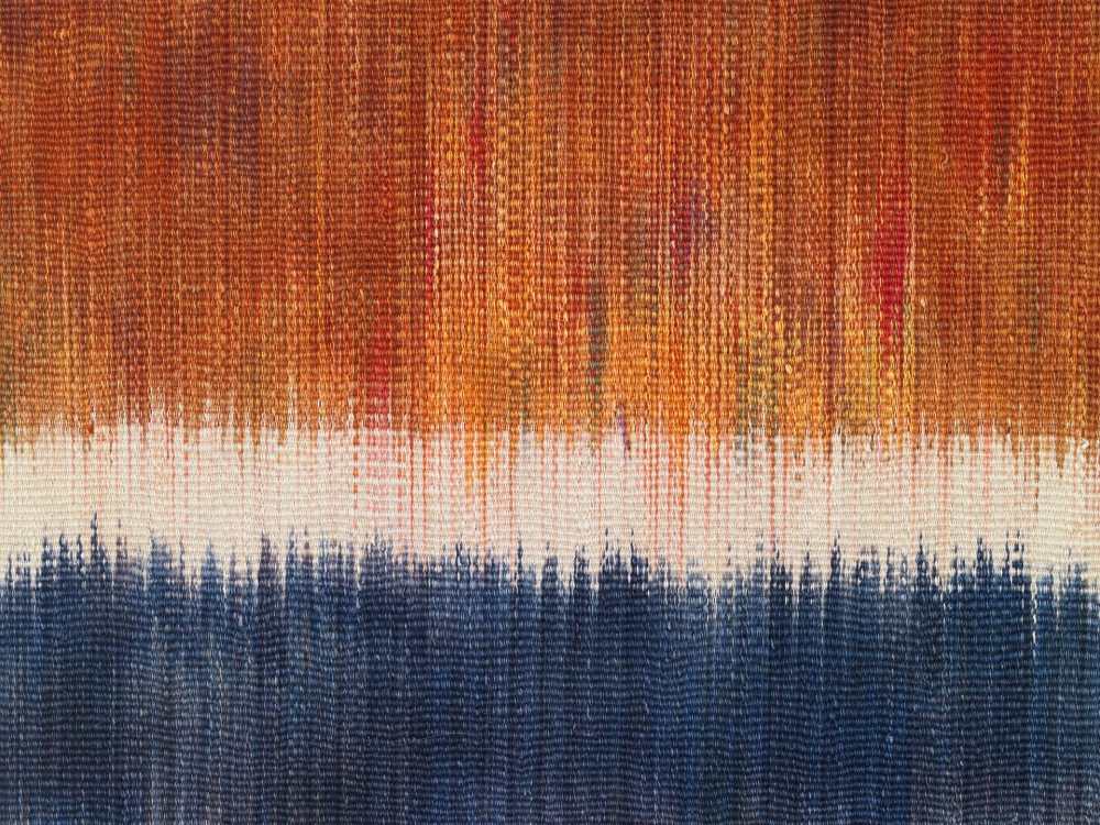 Orangeblue Ikat hanging 03